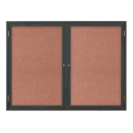 United Visual Products Open Faced Traditional Corkboard, 60x36" UV643A-BLACK-CORK